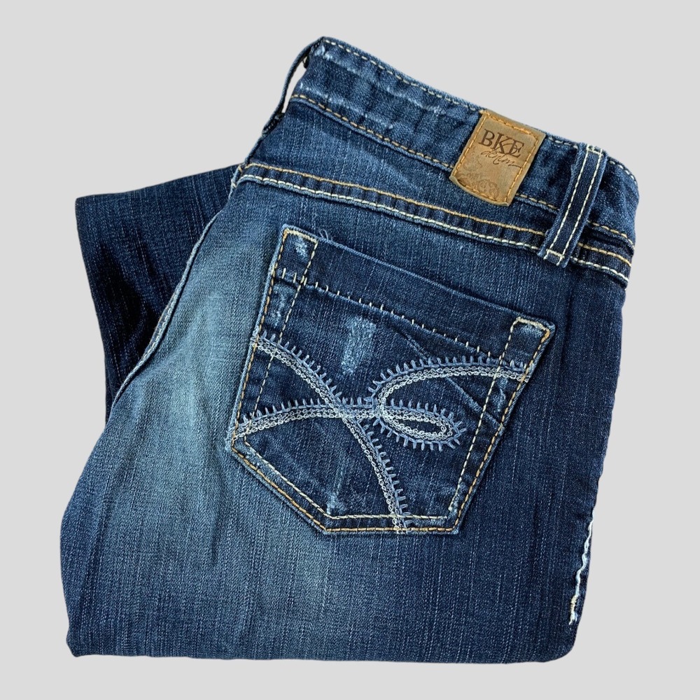 BKE Sabrina Jeans Womens 29x31.5 Stretch Bootcut Dark Wash Denim (Tag 29x33.5)